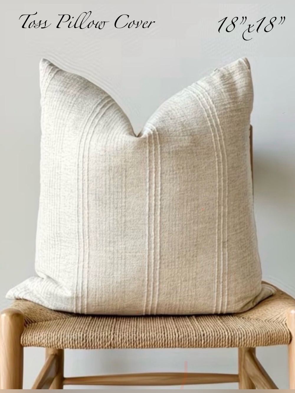 Tan Square 18”x18” Toss Pillow Cover ~NEW~ Qty1 - Discount if purchasing 2+